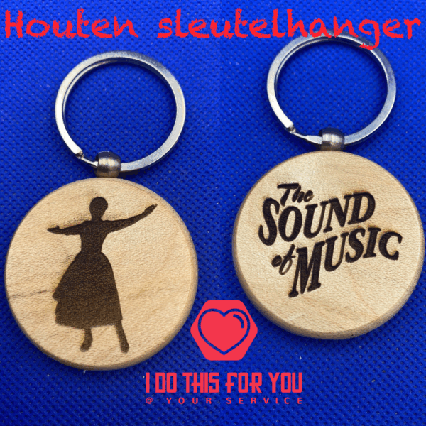 Houten gepersonaliseerde sleutelhanger - Afbeelding 2
