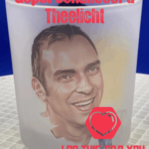 Gepersonaliseerd theelicht glas