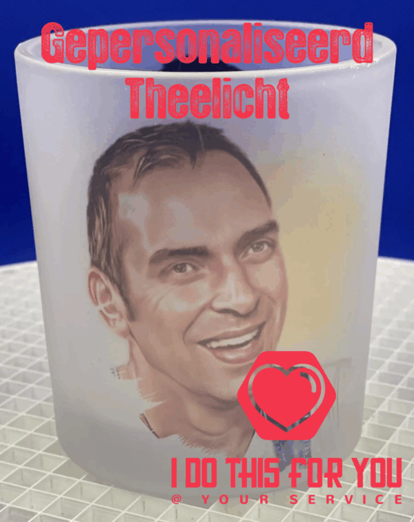 Gepersonaliseerd theelicht glas