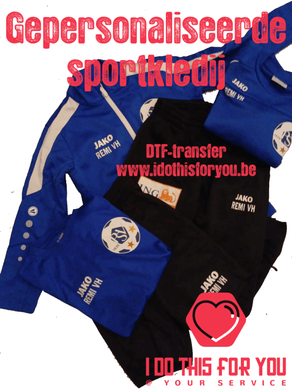 Personaliseer je sportkledij - aangebracht door I do this for You